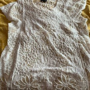 White embroidered blouse